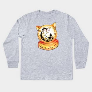 Make a cat wish Kids Long Sleeve T-Shirt